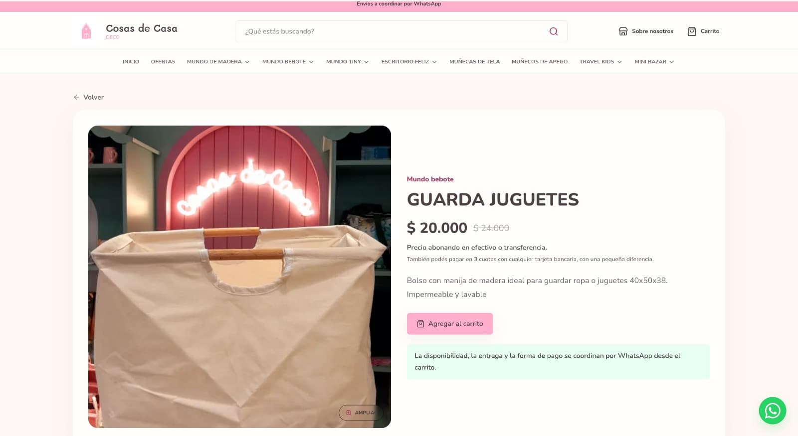Detalle del producto Guarda Juguetes